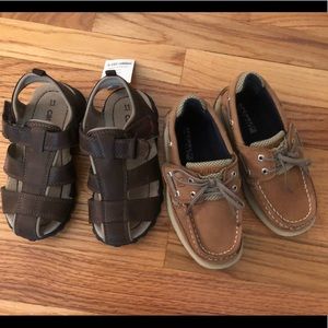 Sandals and Sperry boat shoes